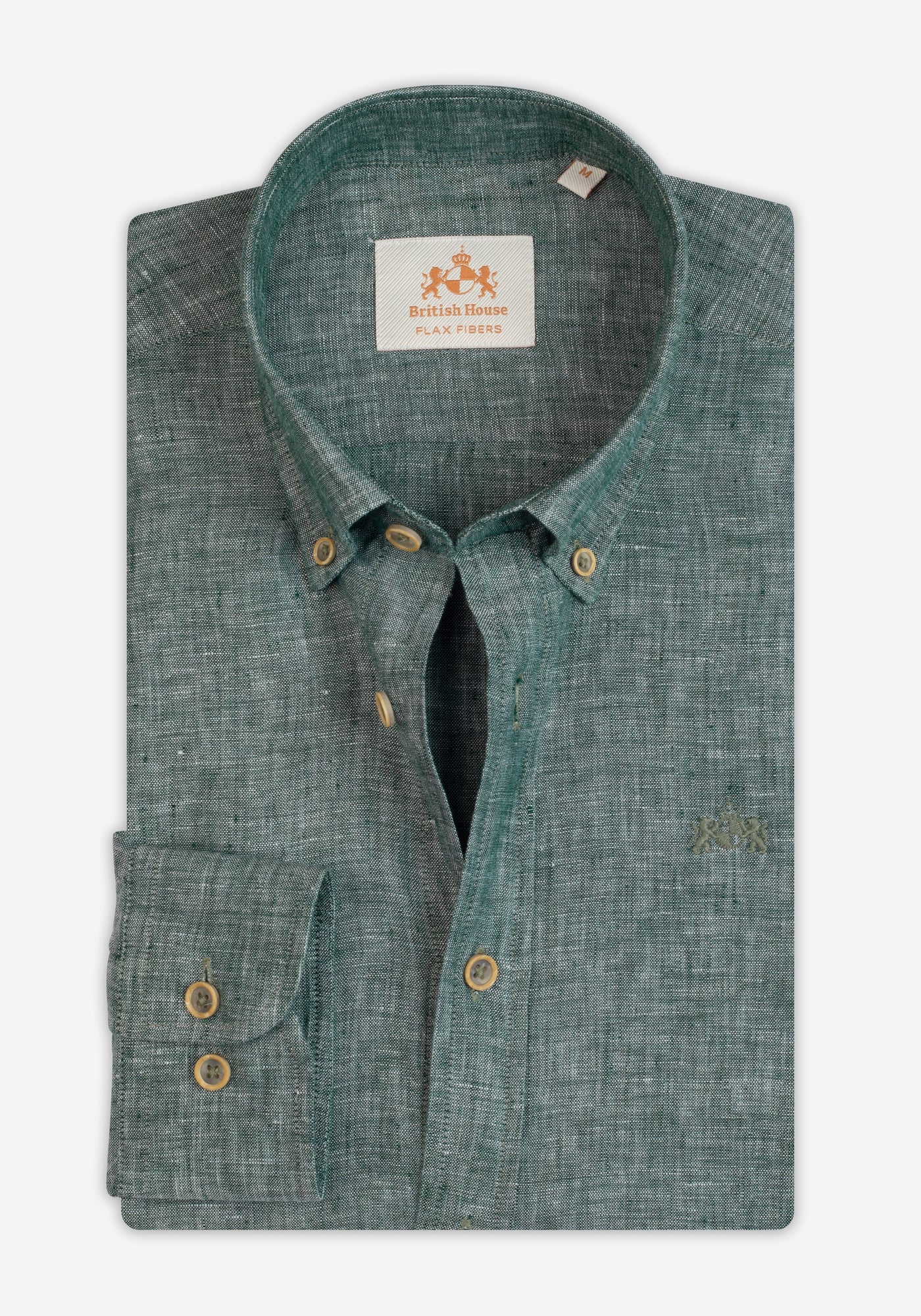 Sage Olive Belgian Linen Shirt