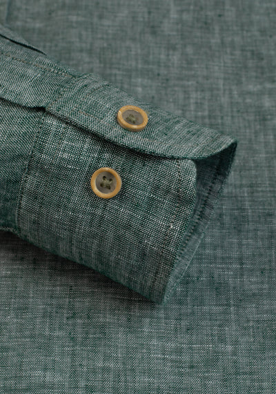 Sage Olive Belgian Linen Shirt