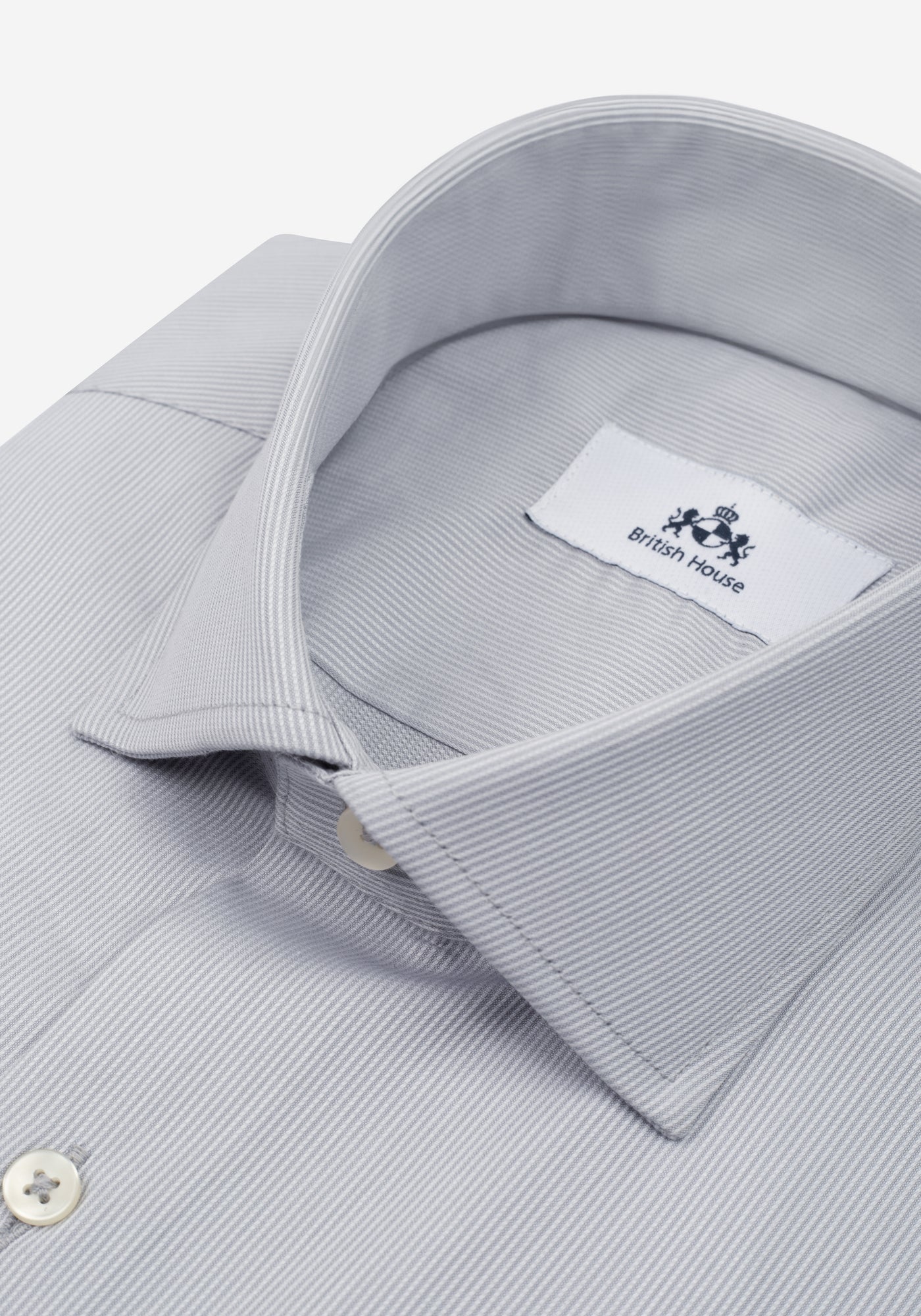 Twilight Grey Stripe Piqué  Shirt