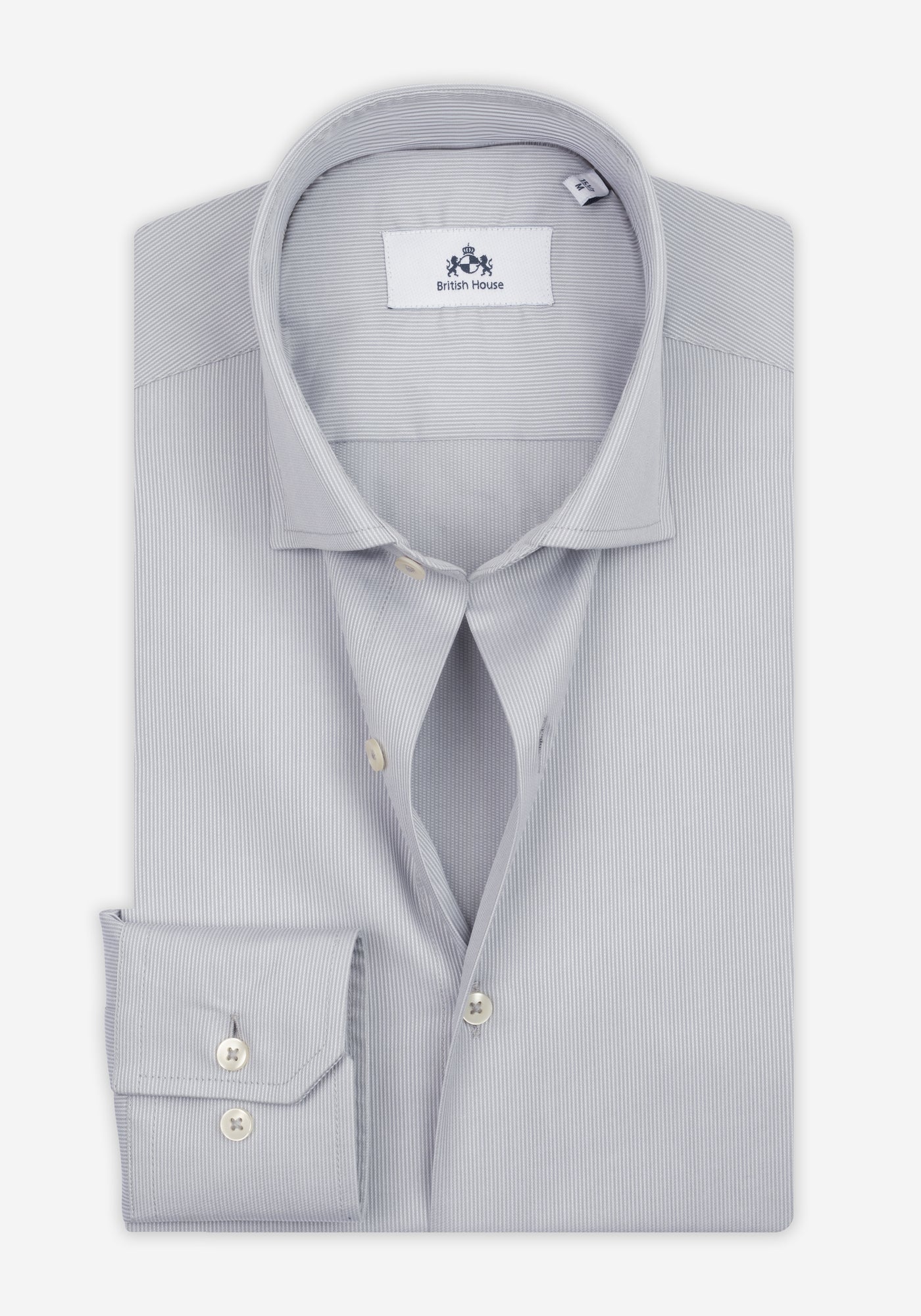 Twilight Grey Stripe Piqué  Shirt
