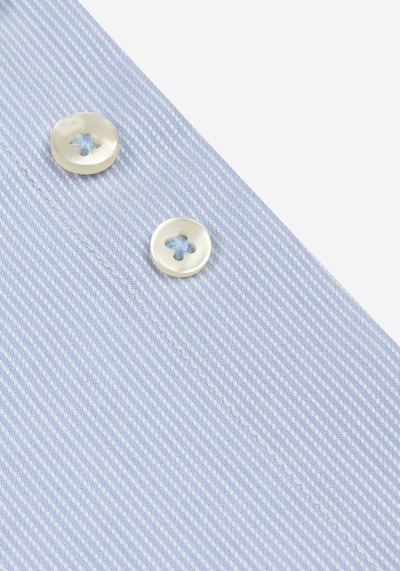 Mist Blue Stripe Piqué Shirt