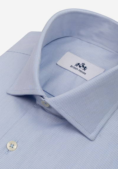 Mist Blue Stripe Piqué Shirt