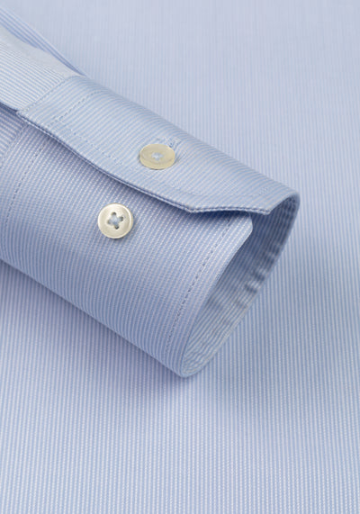 Mist Blue Stripe Piqué Shirt