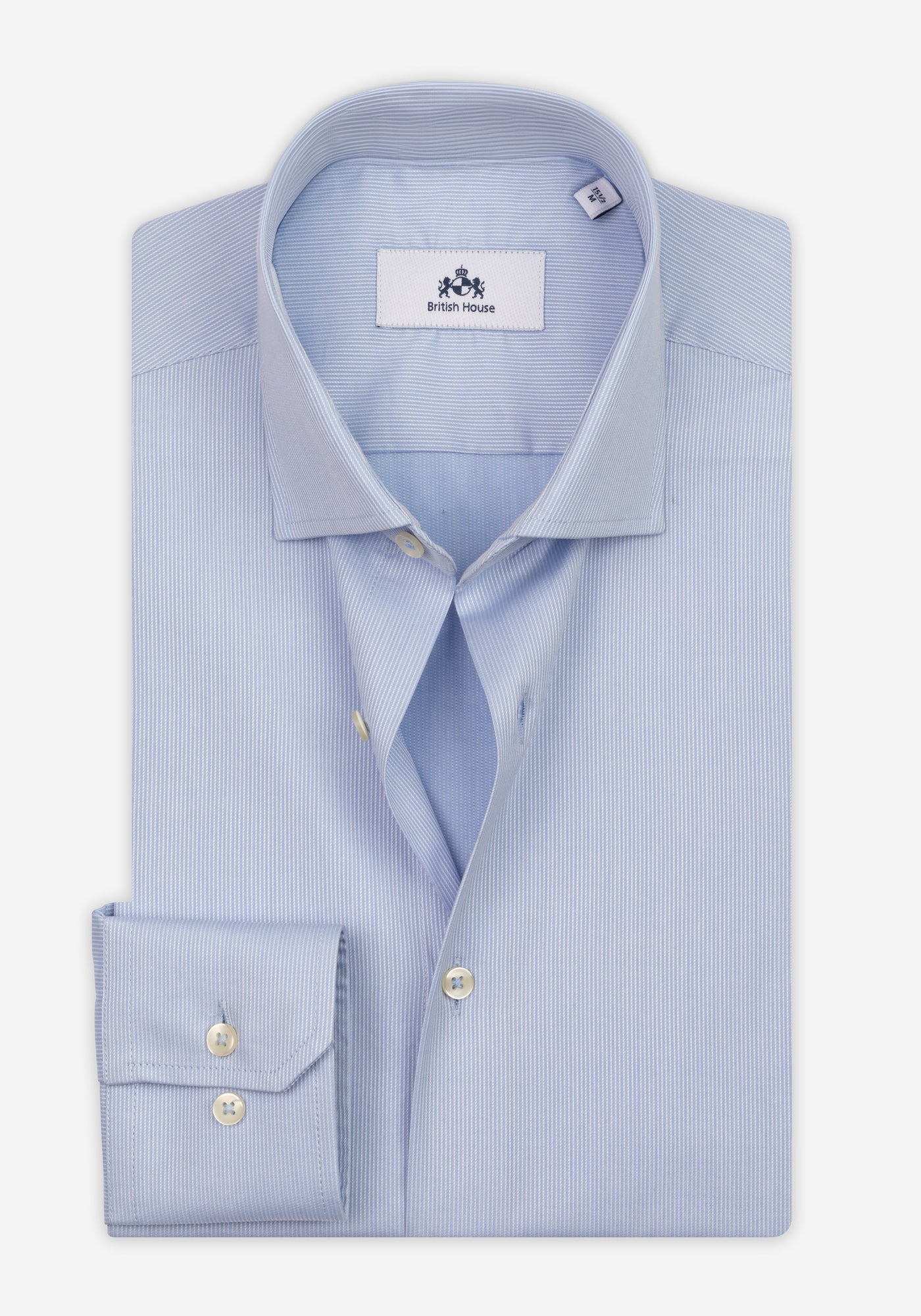 Mist Blue Stripe Piqué Shirt