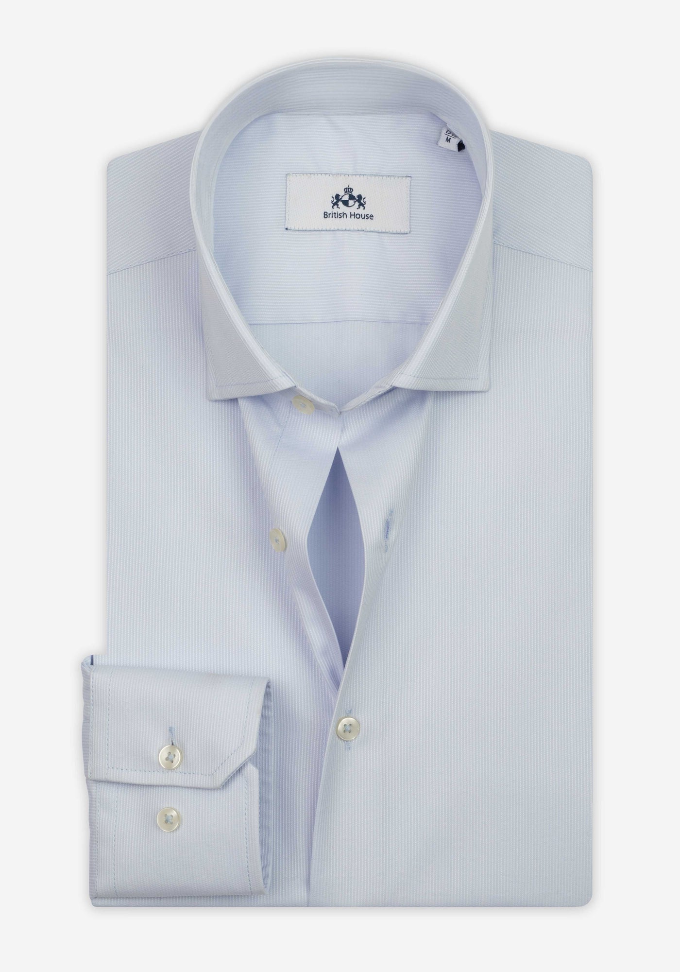 Faded Blue Stripe Piqué  Shirt
