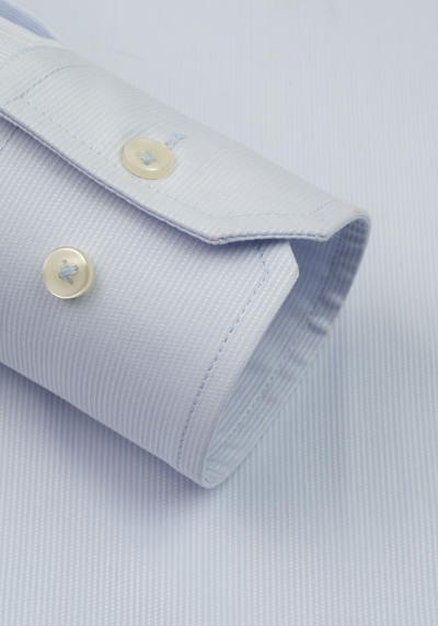Faded Blue Stripe Piqué  Shirt