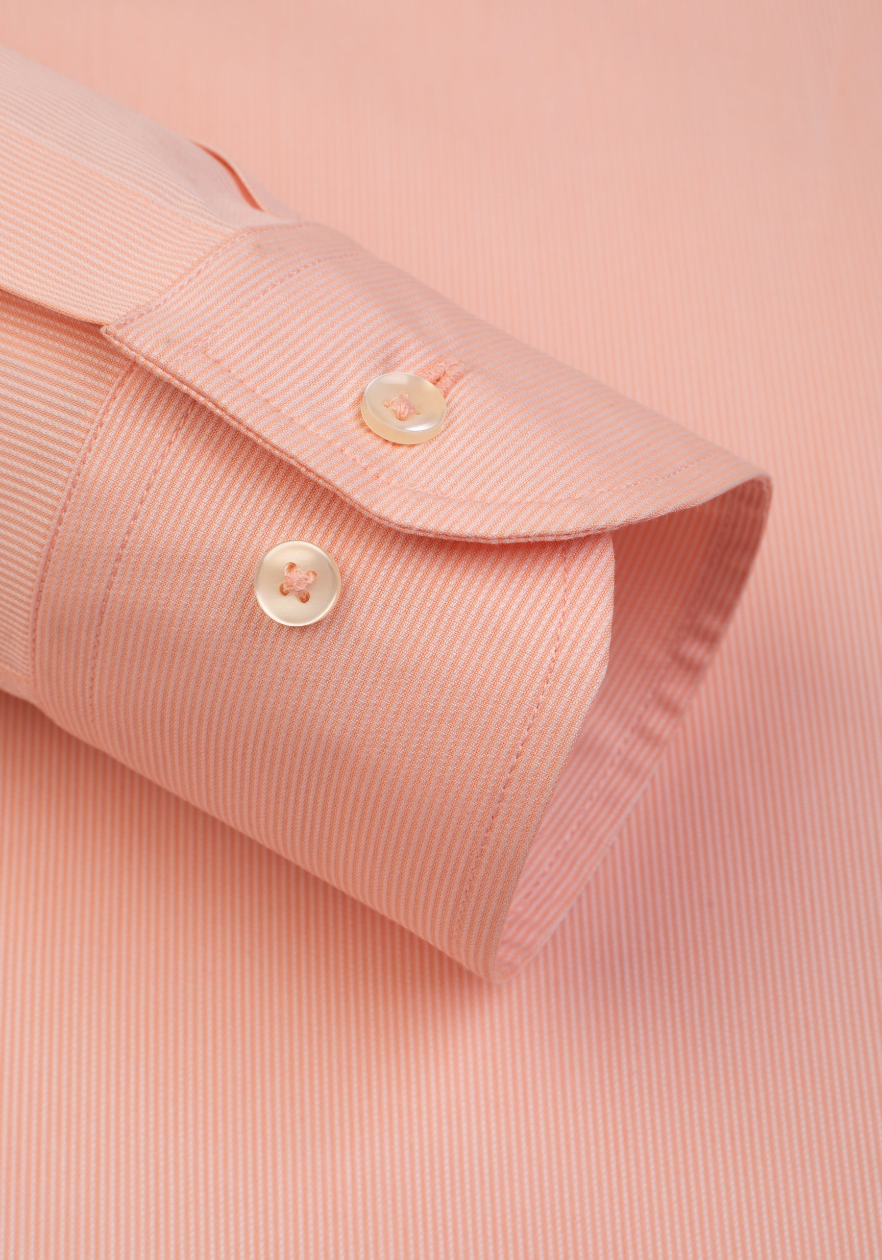 Pastel Orange Stripe Piqué Shirt