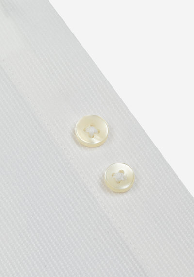 Soft White Stripe Piqué  Shirt