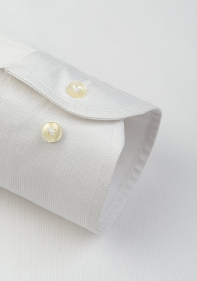 Soft White Stripe Piqué  Shirt
