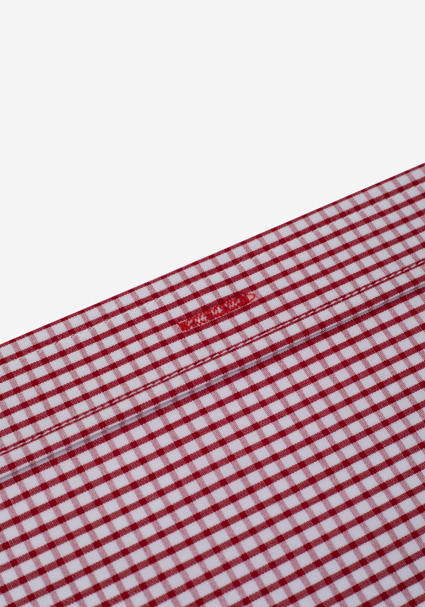Claret Red Checked Poplin Shirt - Short Sleeve