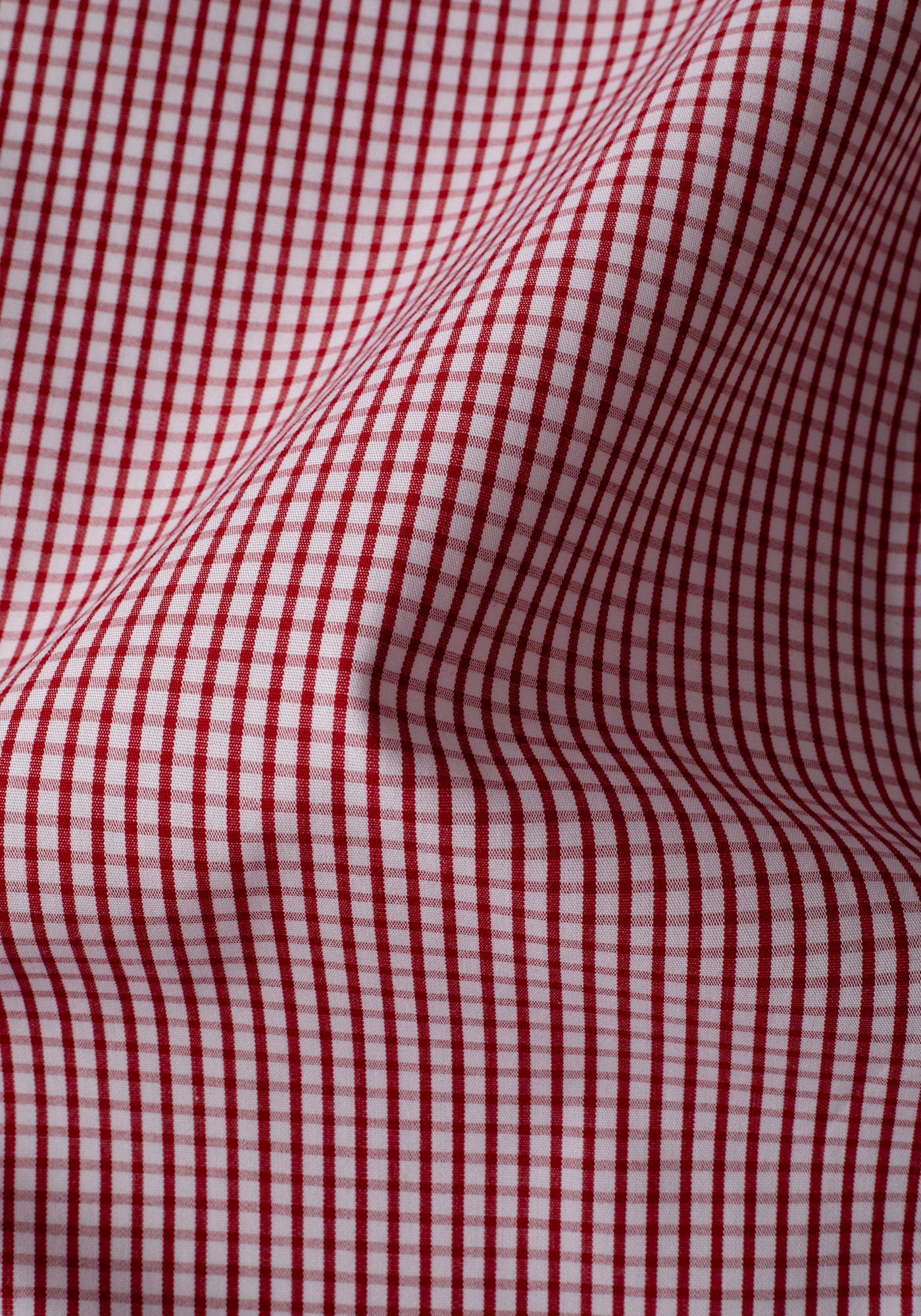 Claret Red Checked Poplin Shirt - Short Sleeve