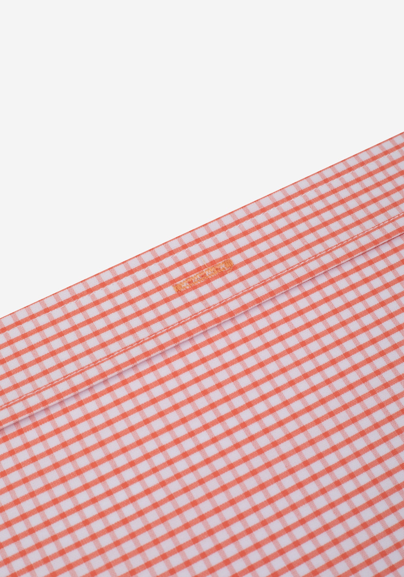 Sunrise Orange Checked Poplin Shirt - Short Sleeve