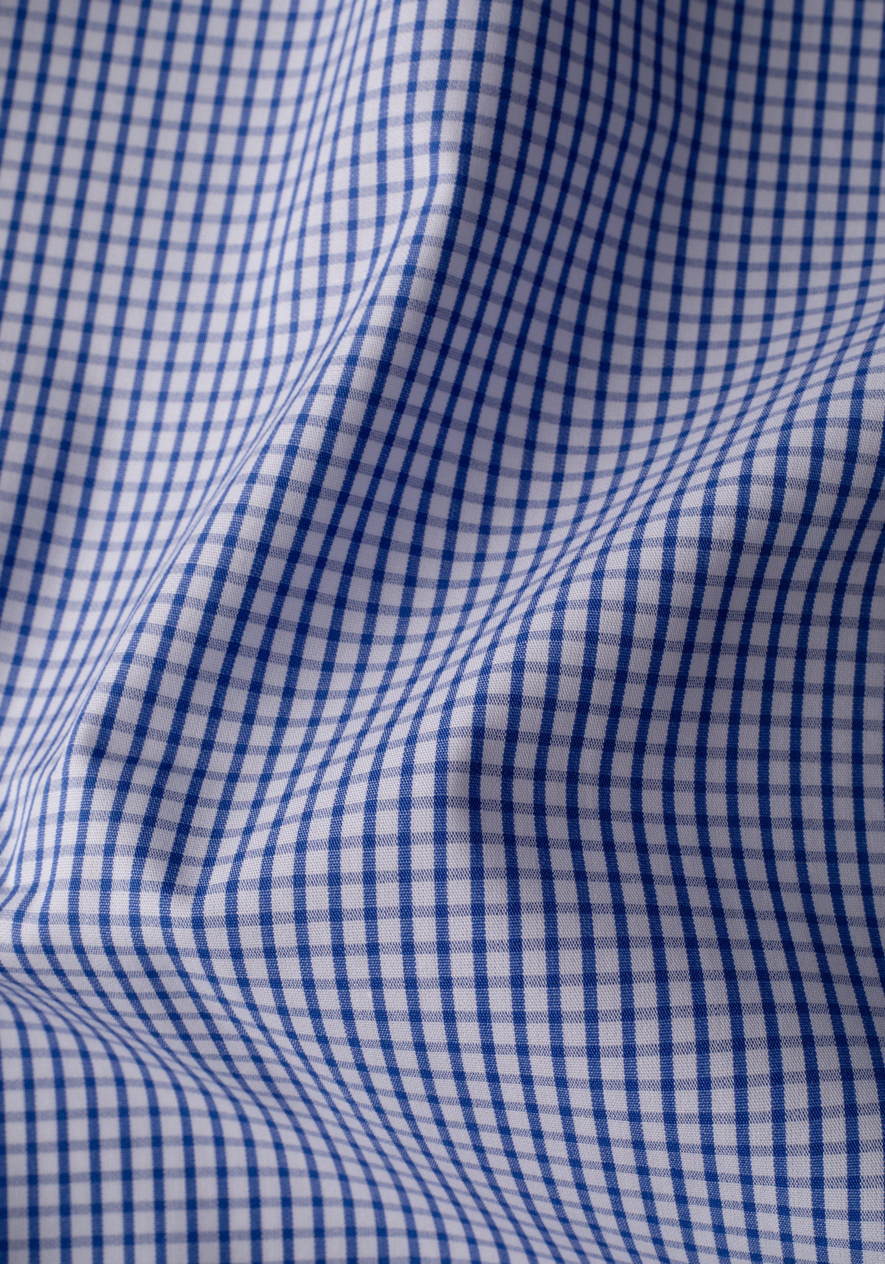 Sail Blue Checked Poplin Shirt - Short Sleeve