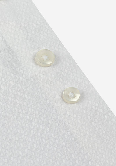 Mist White Basket Weave Shirt