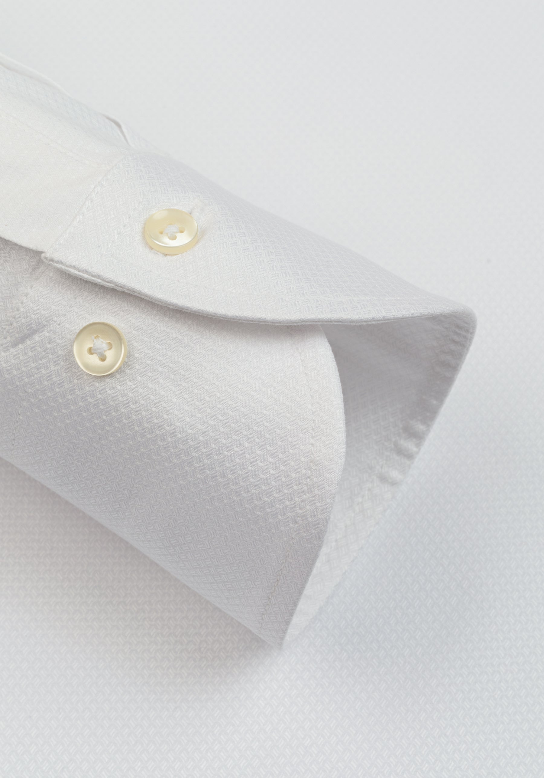 Mist White Basket Weave Shirt