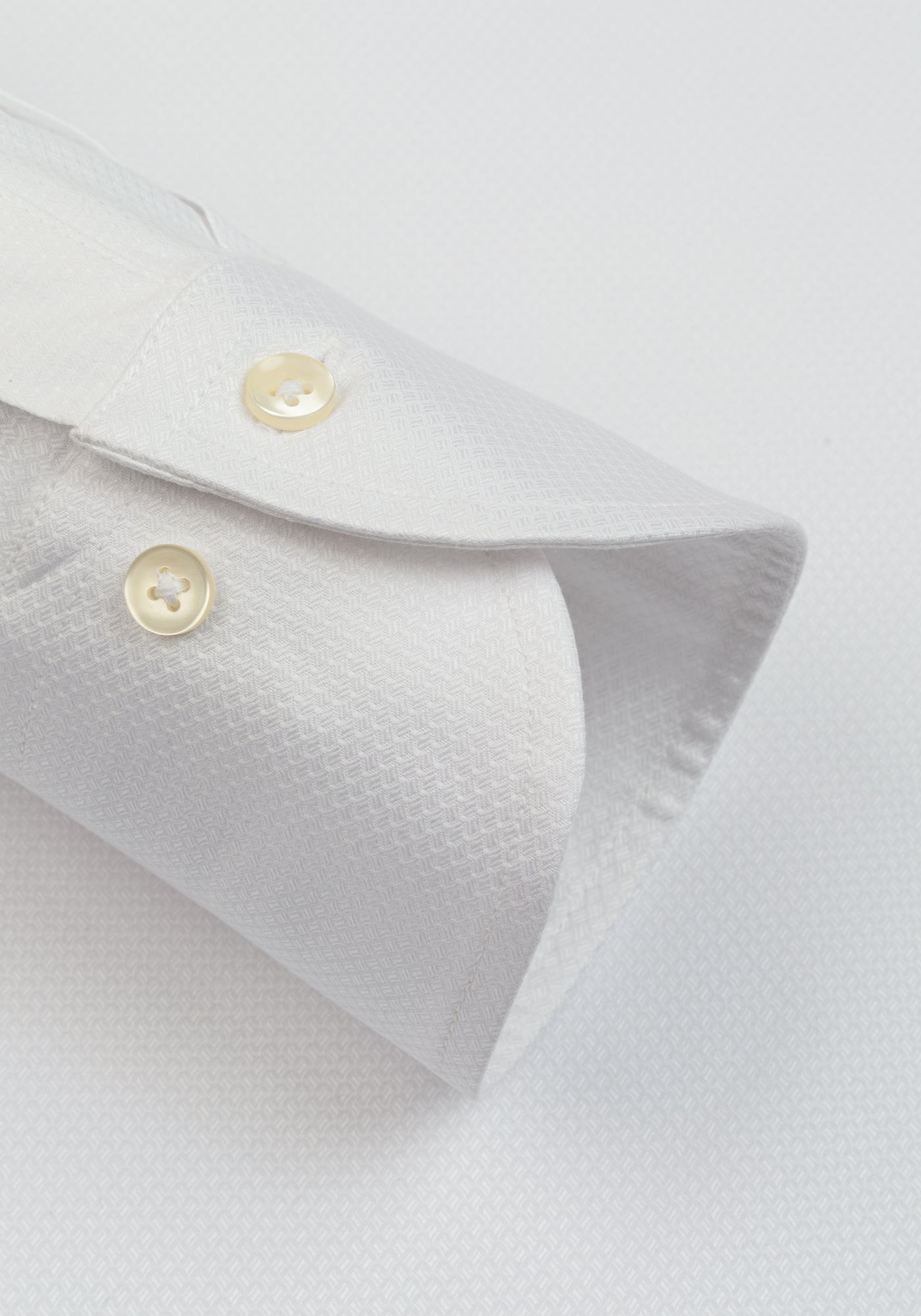 Mist White Basket Weave Shirt