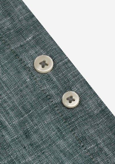 Faded Olive Washed Belgian Linen Shirt