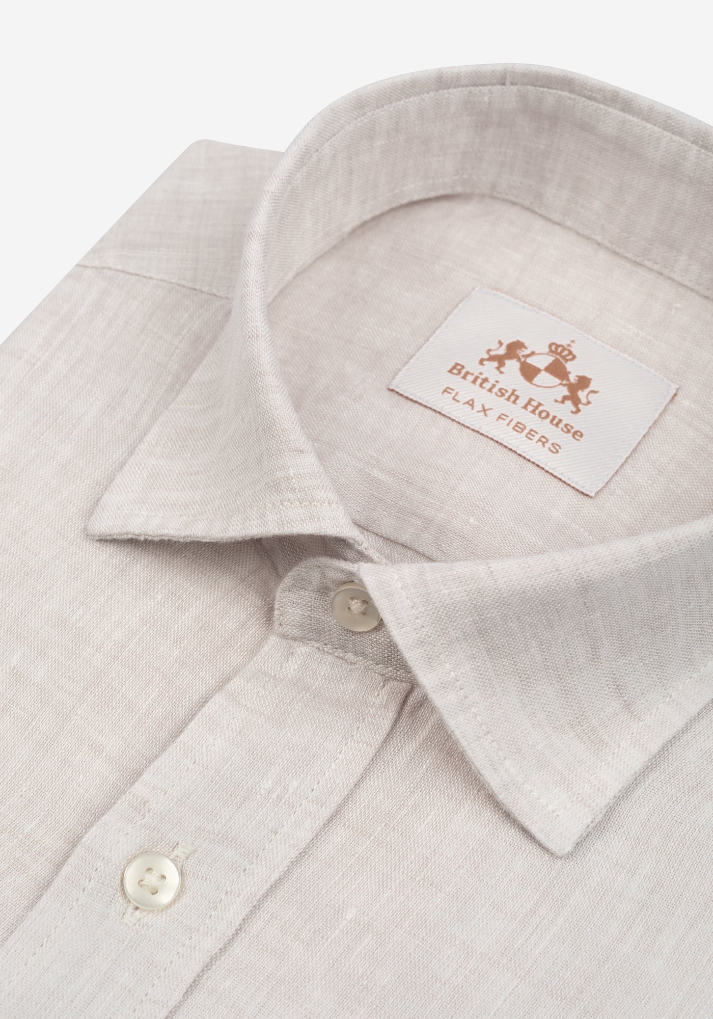 Royal Beige Washed Belgian Linen Shirt
