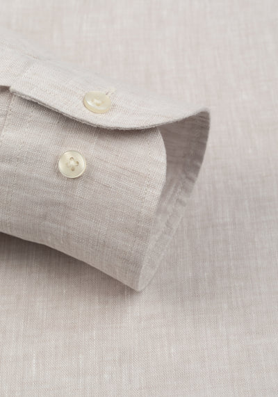 Royal Beige Washed Belgian Linen Shirt