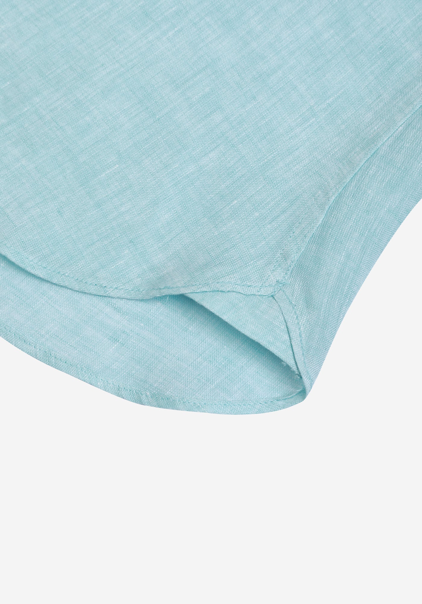 Aqua Blue Washed Belgian Linen Shirt