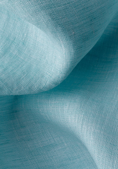 Aqua Blue Washed Belgian Linen Shirt