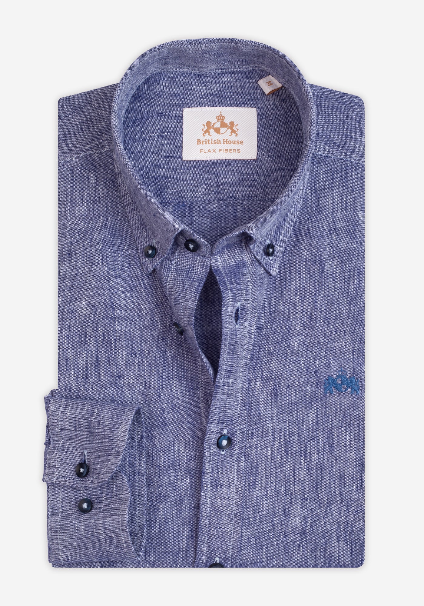 Indigo Blue Belgian Linen Shirt