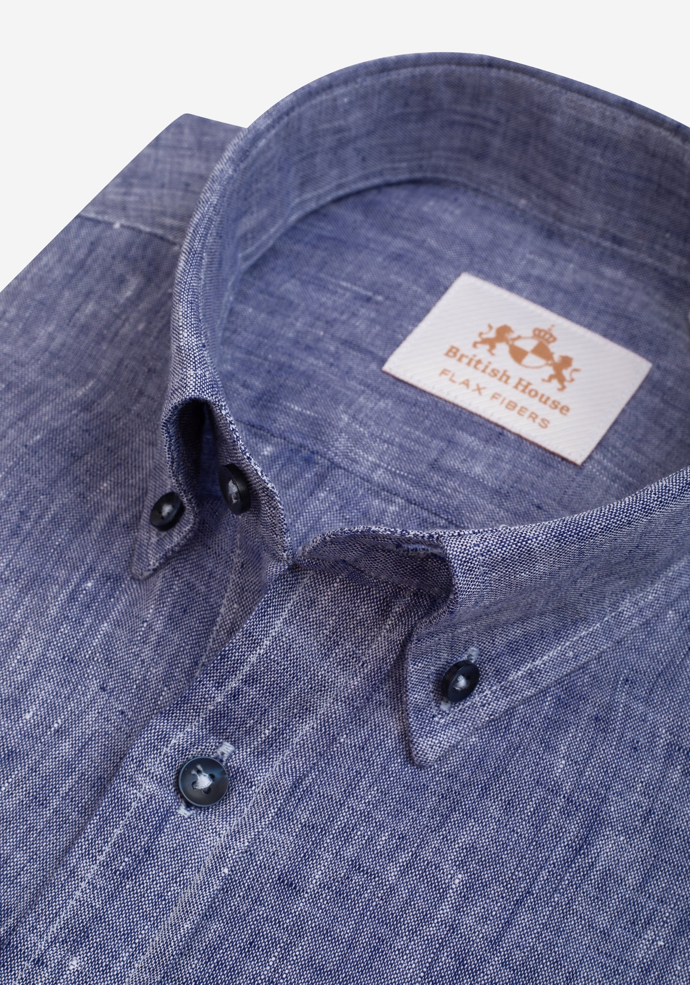 Indigo Blue Belgian Linen Shirt
