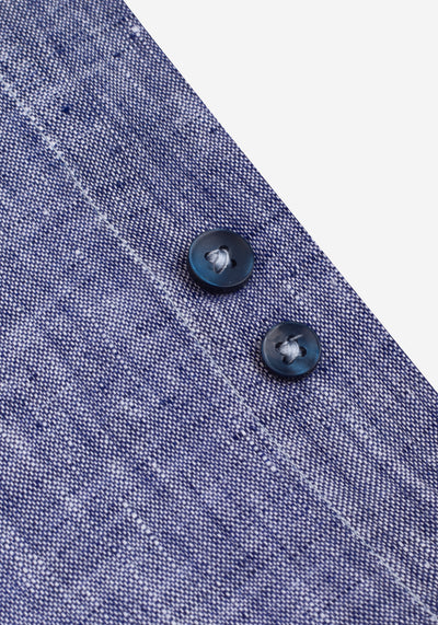 Indigo Blue Belgian Linen Shirt