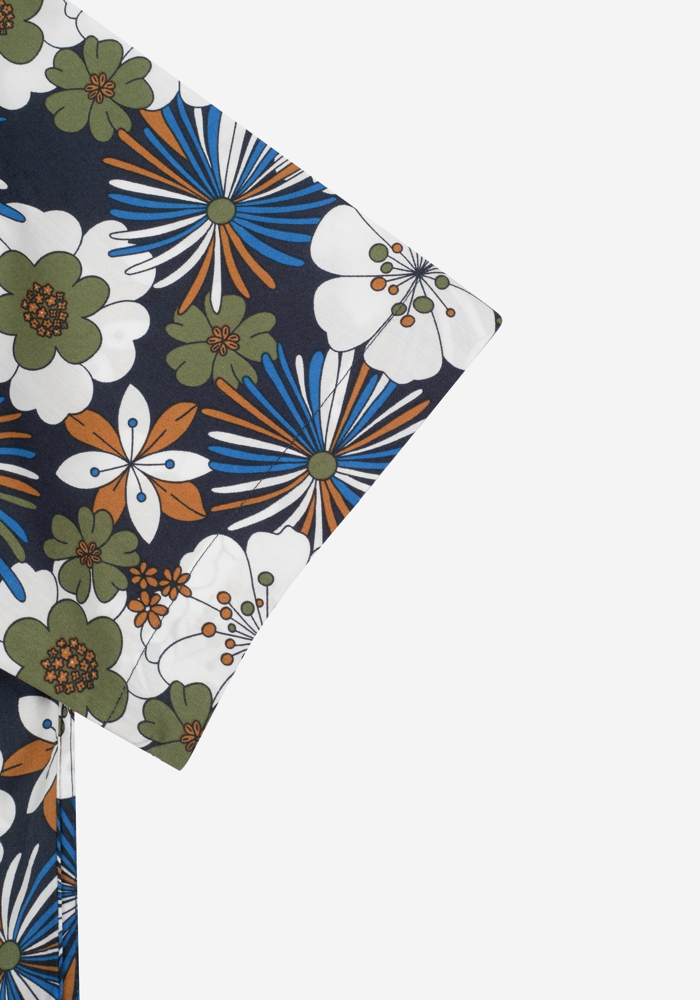 Colorful Floral Poplin Resort Shirt - Short Sleeve