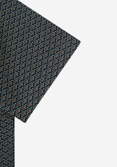 Sage Green Printed Poplin Resort Shirt - Short Sleeve