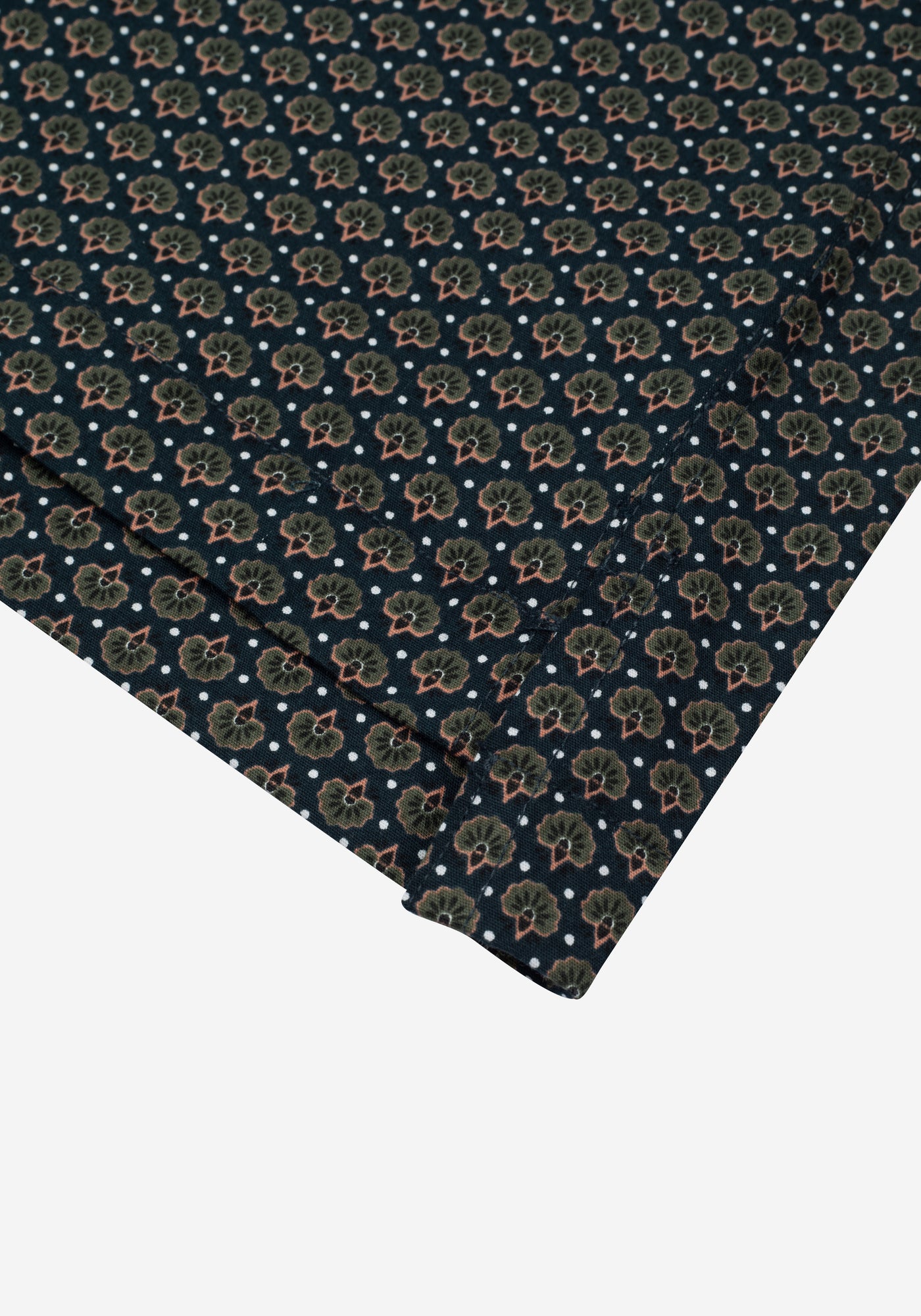 Sage Green Printed Poplin Resort Shirt - Short Sleeve