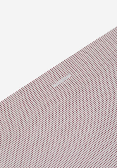Dim Red Stripe Twill Shirt - Short Sleeve