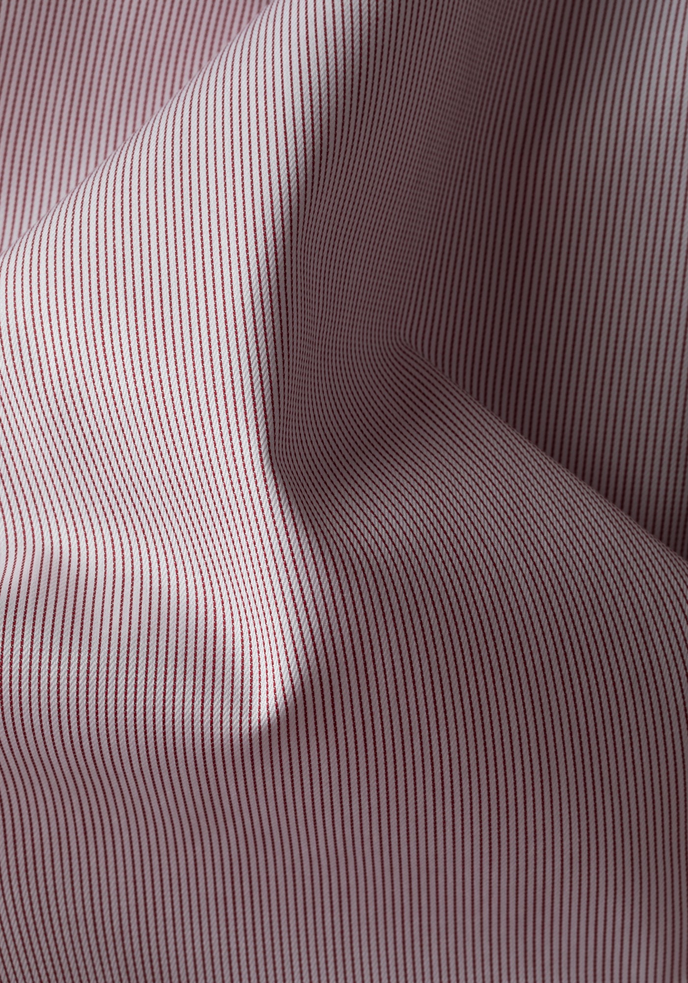 Dim Red Stripe Twill Shirt - Short Sleeve