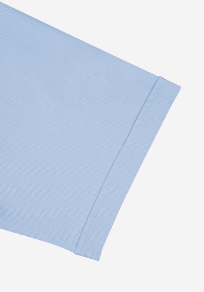 Pastel Blue Stripe Twill Shirt - Short Sleeve