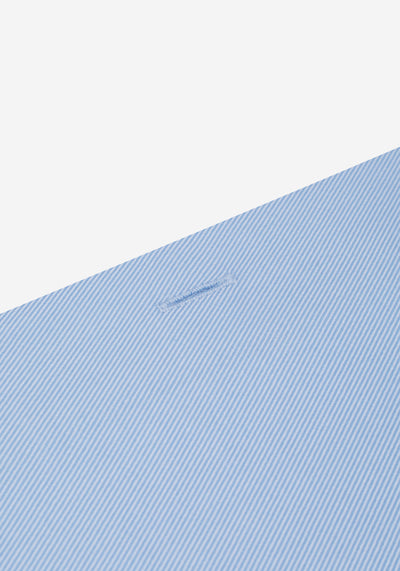 Pastel Blue Stripe Twill Shirt - Short Sleeve