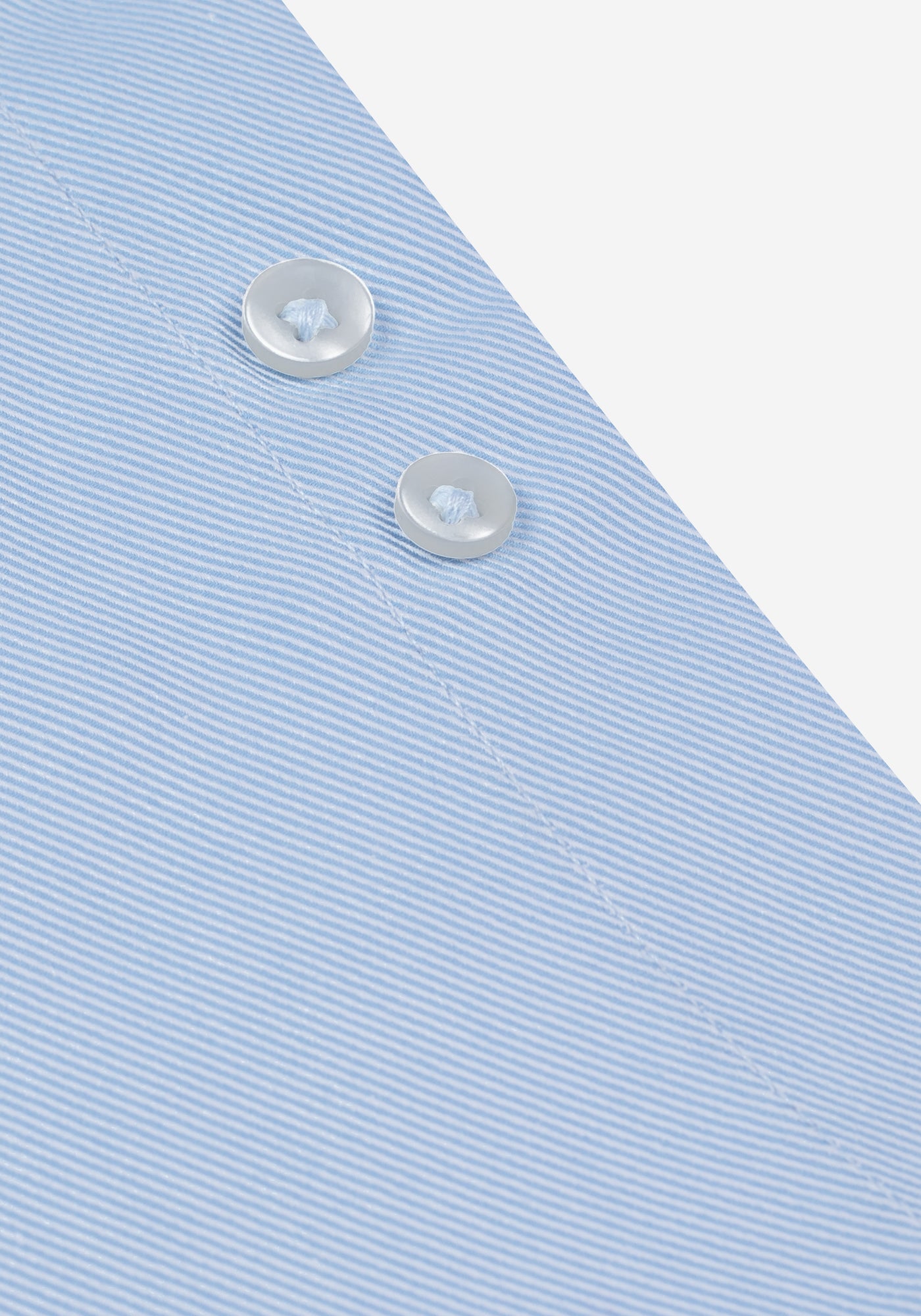 Pastel Blue Stripe Twill Shirt - Short Sleeve