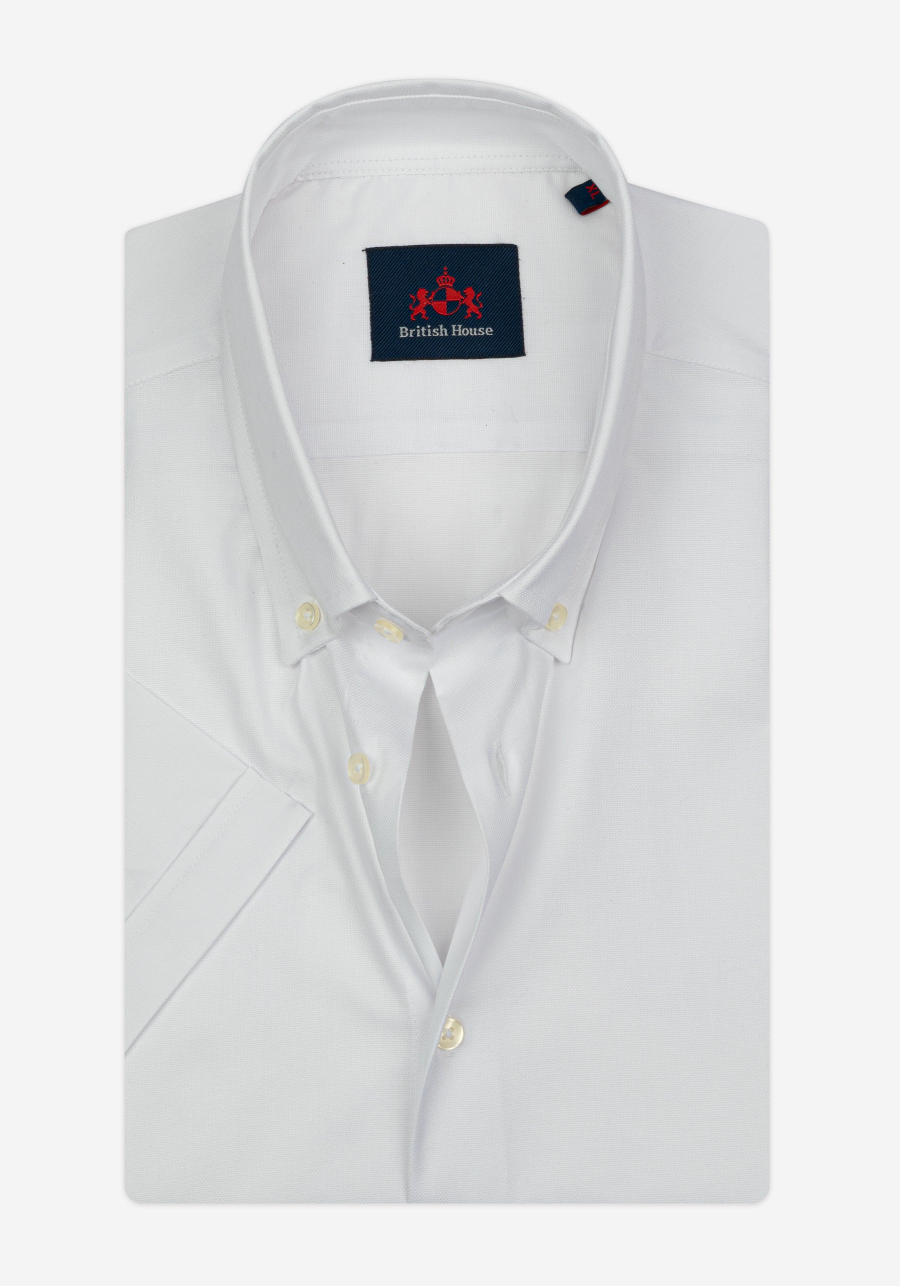 Pearl White Oxford Shirt - Short Sleeve
