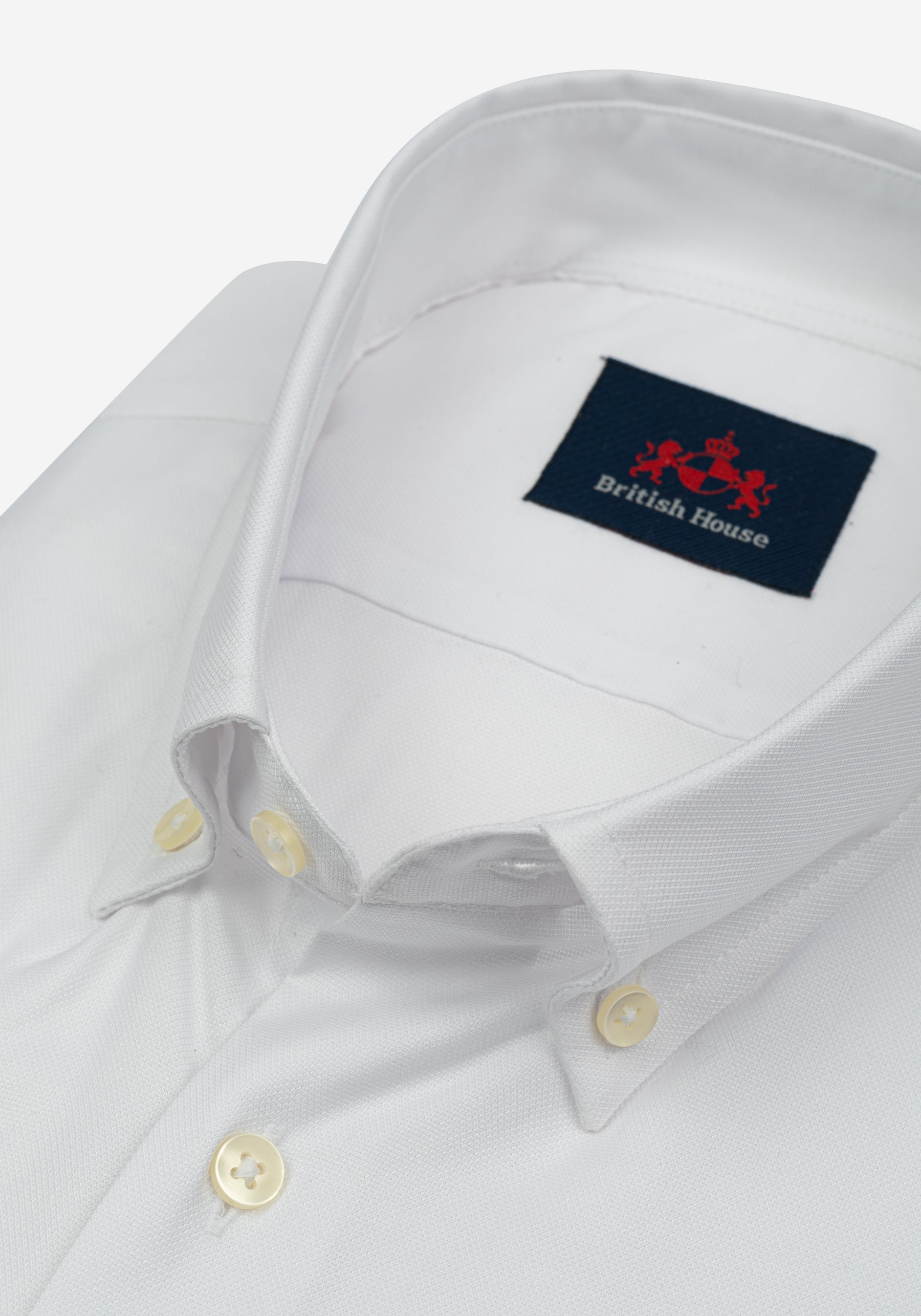 Pearl White Oxford Shirt - Short Sleeve