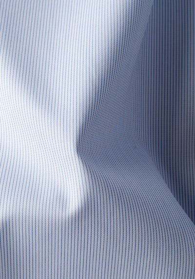 Ice Blue Stripe Twill Shirt - Short Sleeve