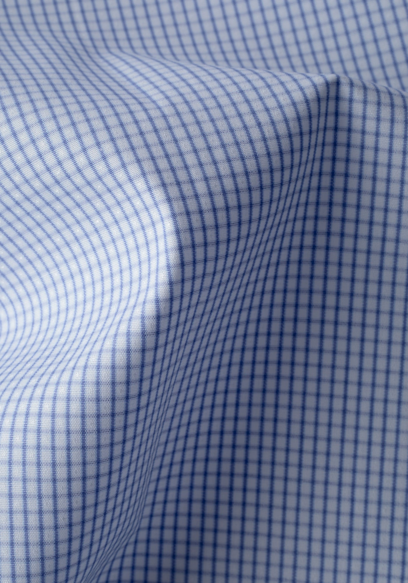 Breeze Blue Checked Poplin Shirt - Short Sleeve