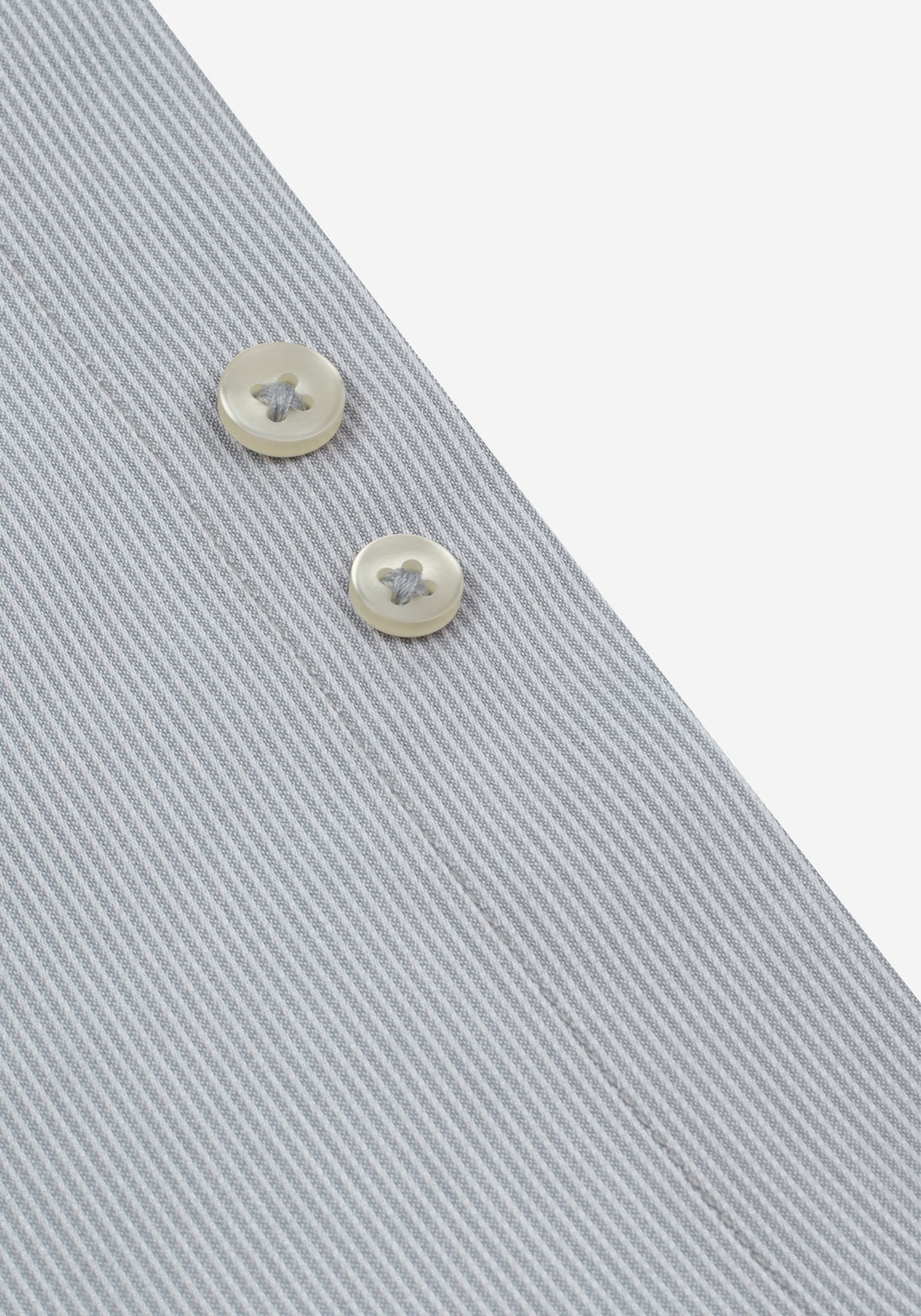 Dull Grey Stripe Piqué Shirt - Short Sleeve