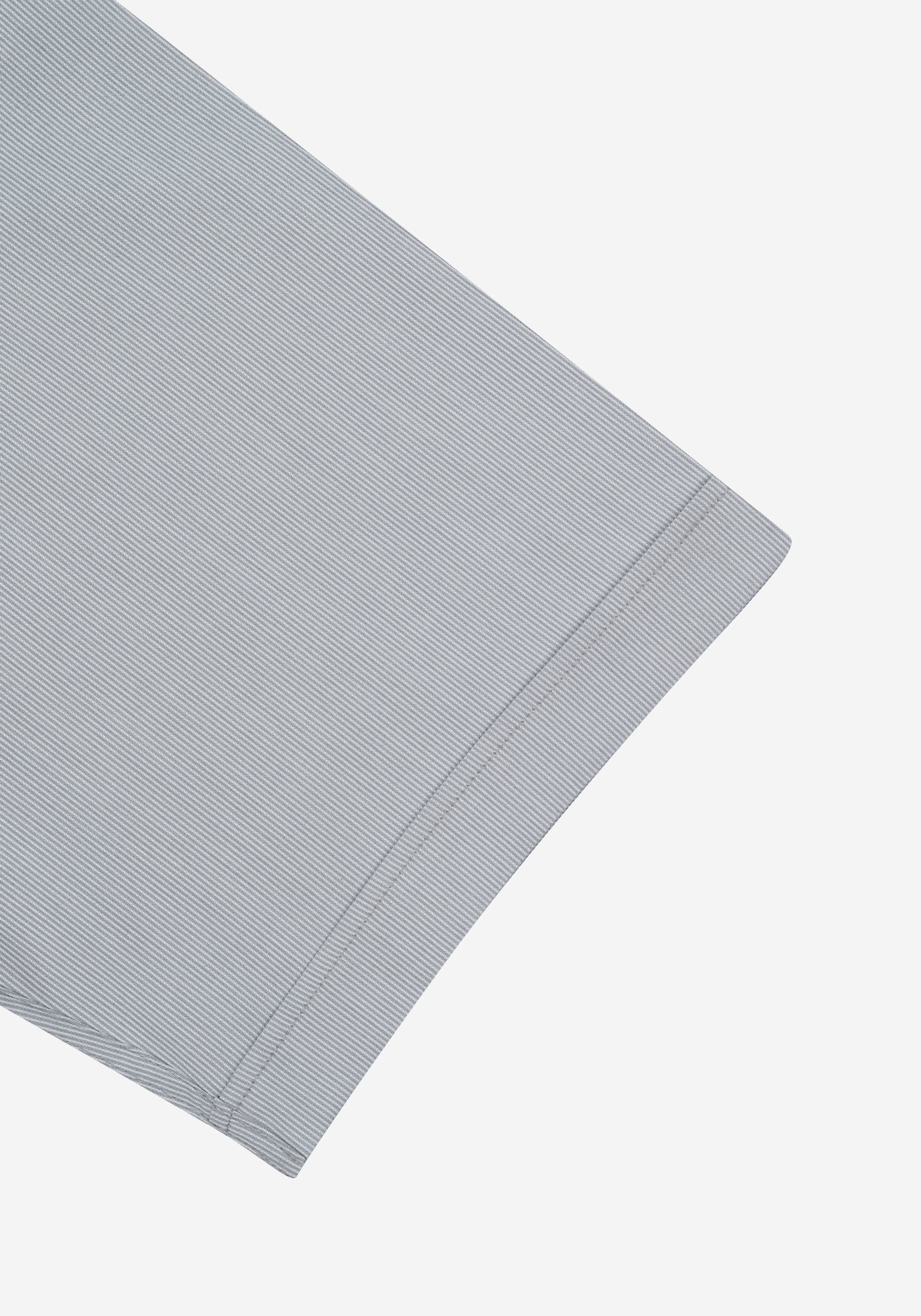 Dull Grey Stripe Piqué Shirt - Short Sleeve