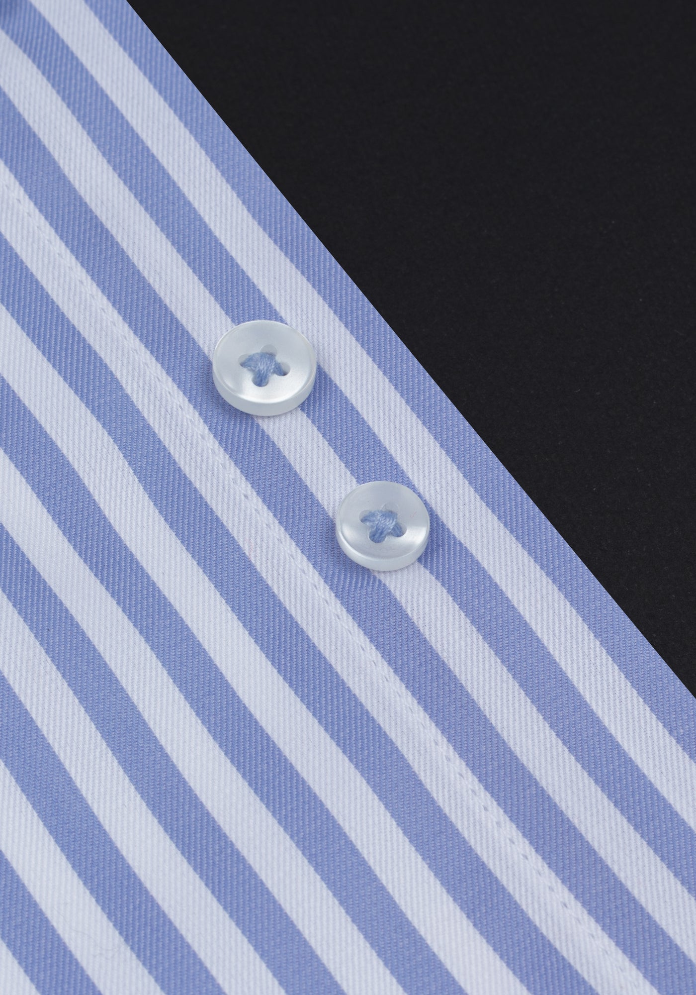 Giza 87 Cotton Mystic Blue Stripe Signature Twill Shirt