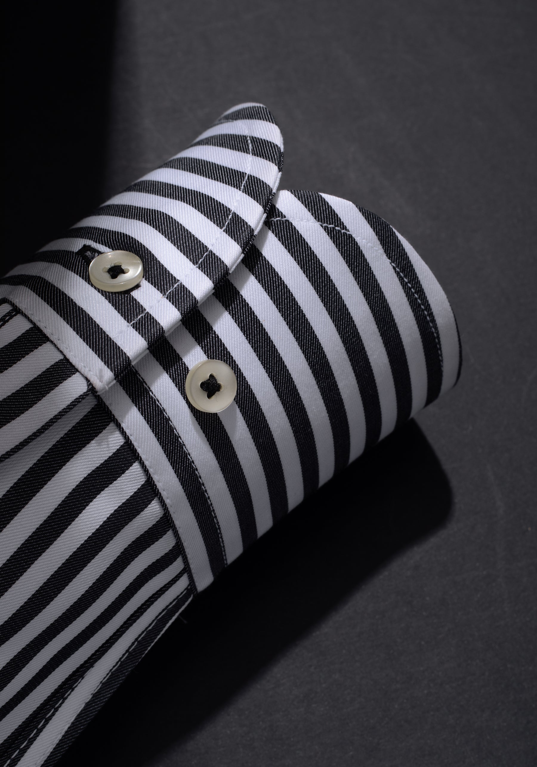 Giza 87 Cotton Astral Black Stripe Signature Twill Shirt