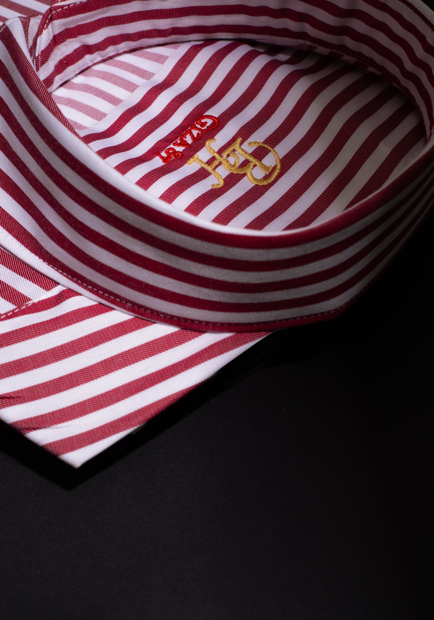 Giza 87 Cotton Bold Red Stripe Signature Twill Shirt