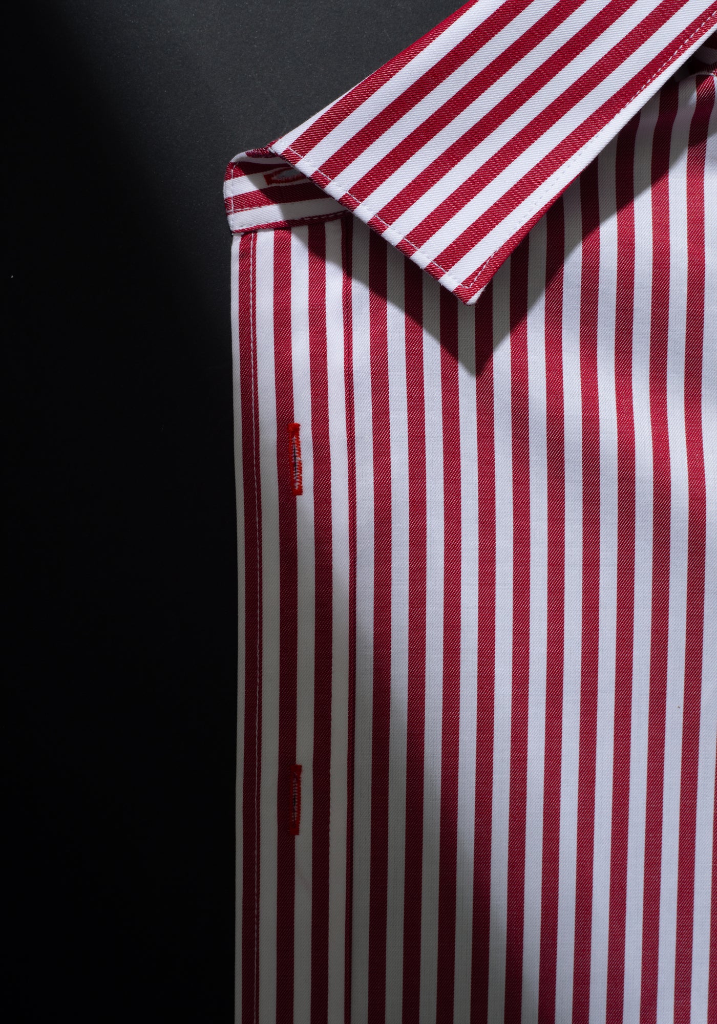Giza 87 Cotton Bold Red Stripe Signature Twill Shirt