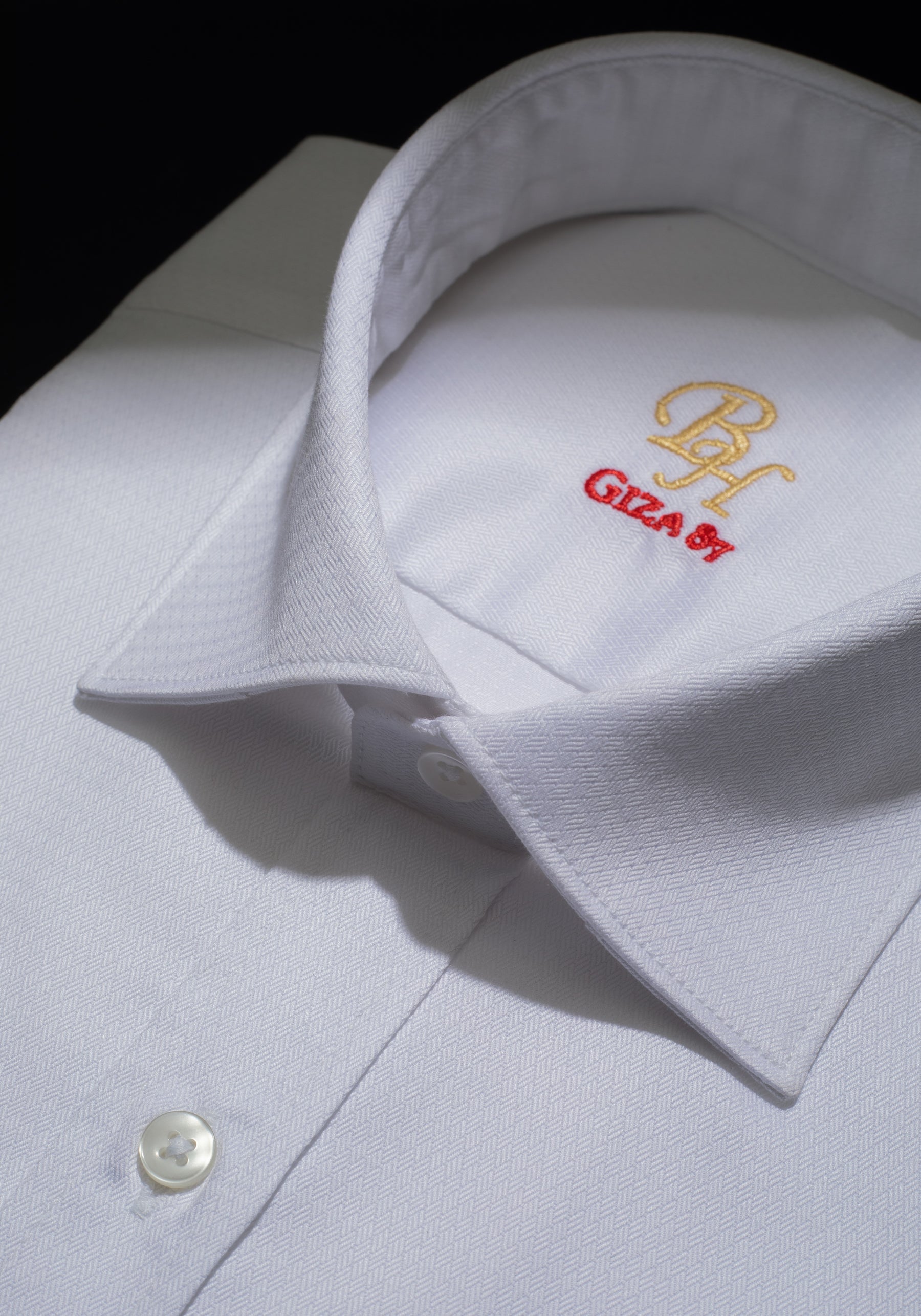 Giza 87 Cotton Lotus White Dobby Shirt