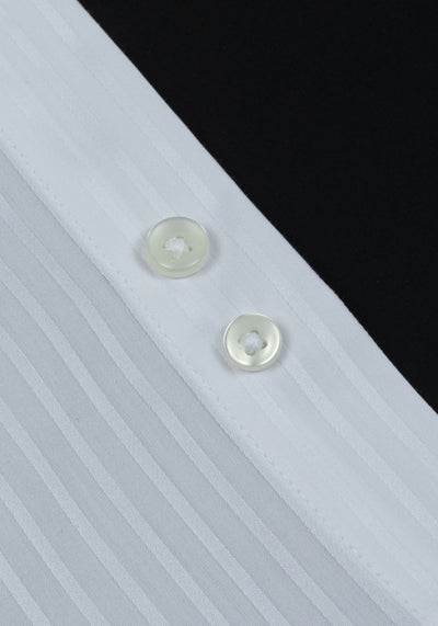 Giza 87 Cotton Halo White Stripe Signature Twill Shirt