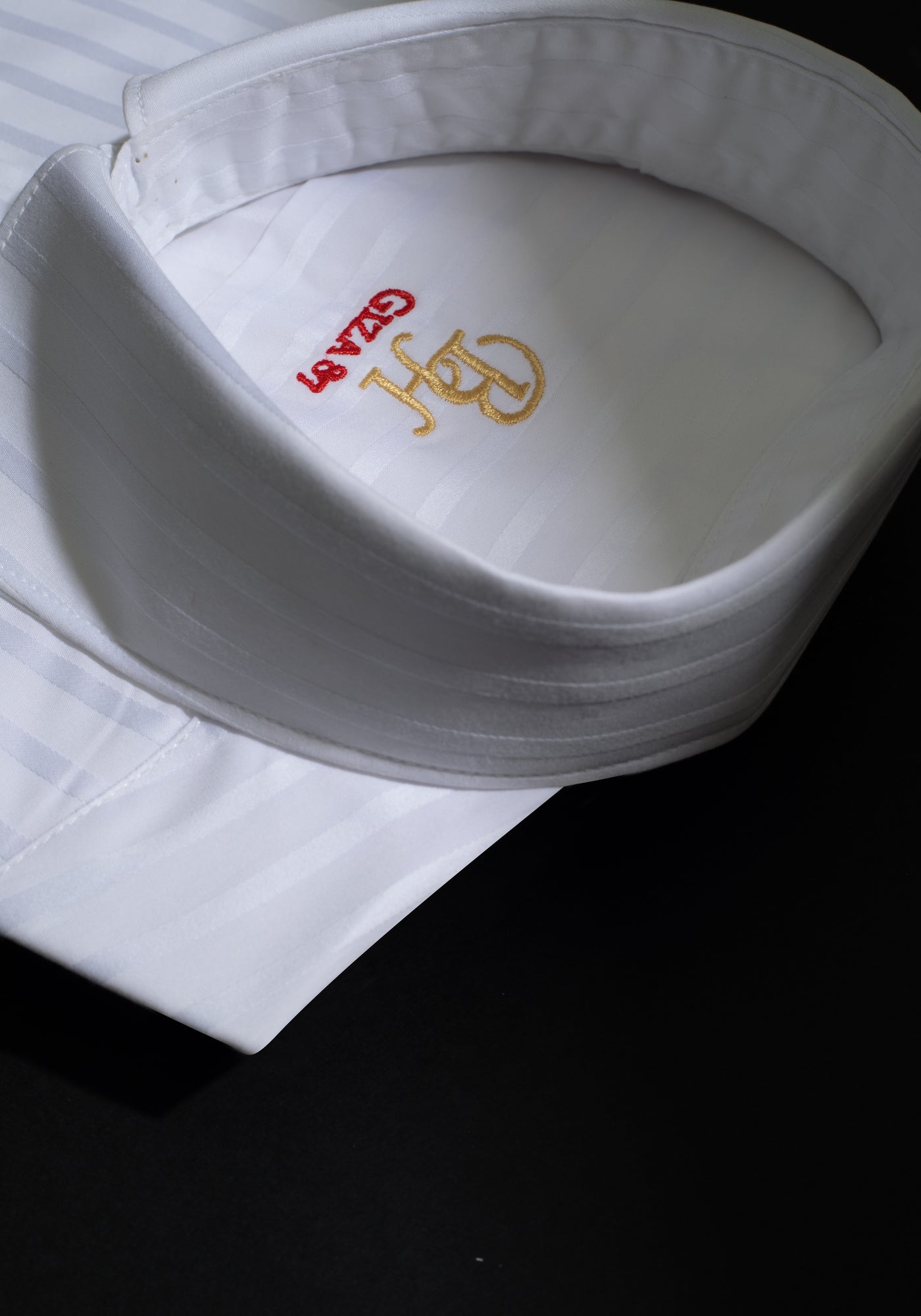 Giza 87 Cotton Glacier White Stripe Signature Twill Shirt