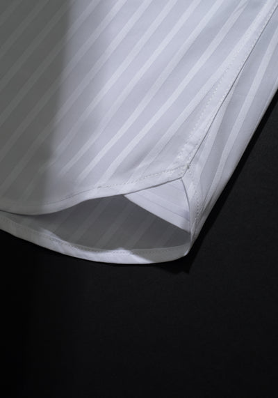 Giza 87 Cotton Glacier White Stripe Signature Twill Shirt